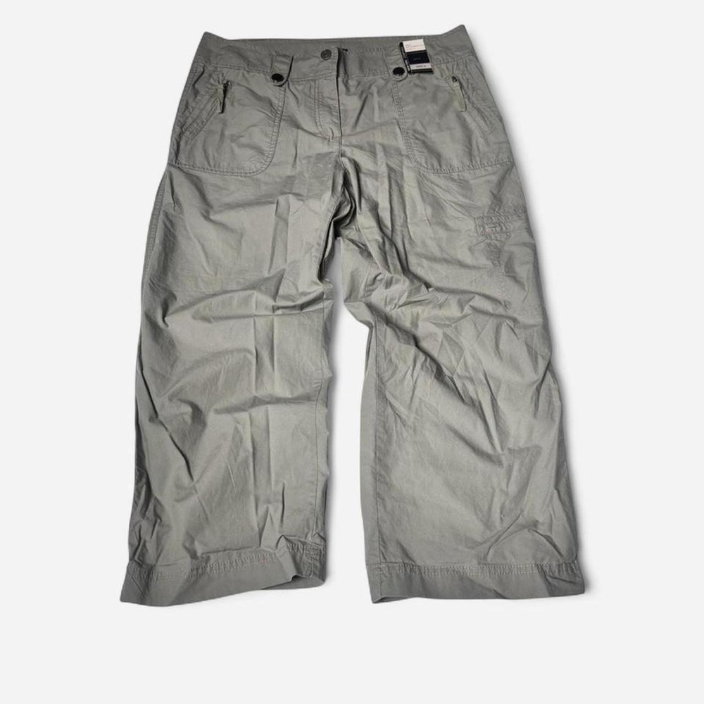 Women's Wide-Leg Crop Pants in Light Gray